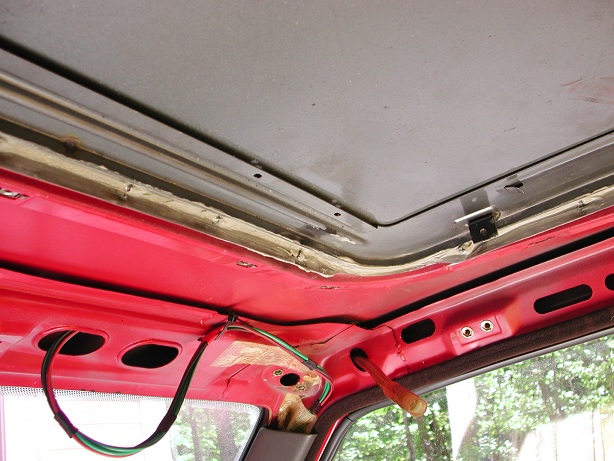 Adhesive on interior